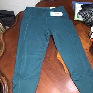 Marika Teal High Rise Tummy Control Legging Pocket